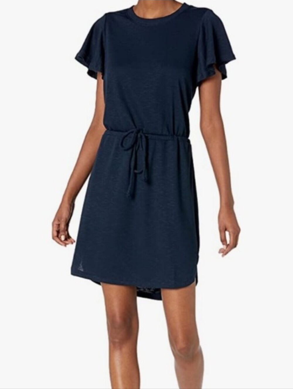 Paige Brielle Atmosphere Navy Short-Sleeve Tie-Waist Mini Dress NWT Size Small